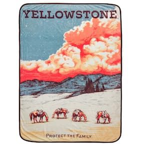 Fleece Throw Silver Buffalo Yellowstone Proteja a família