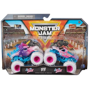 Brinquedo Monster Jam Sparkle Smash Vs. Escala 1:64 do Sparkle Smash
