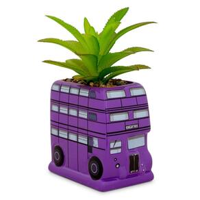 Plantador de cerâmica Silver Buffalo Harry Potter Knight Bus com suculentas