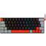 Teclado Mecânico Gamer PcYes Kuromori Black Vulcan Ranbow Switch Azul 60% Preto e Vermelho PTKM60BL