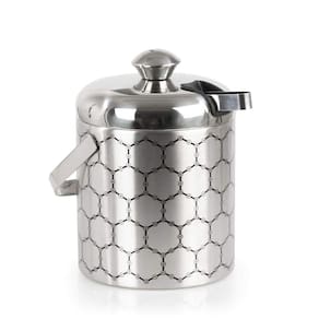 Padrão de molécula de gelo de aço inoxidável ThinkGeek para balde de gelo