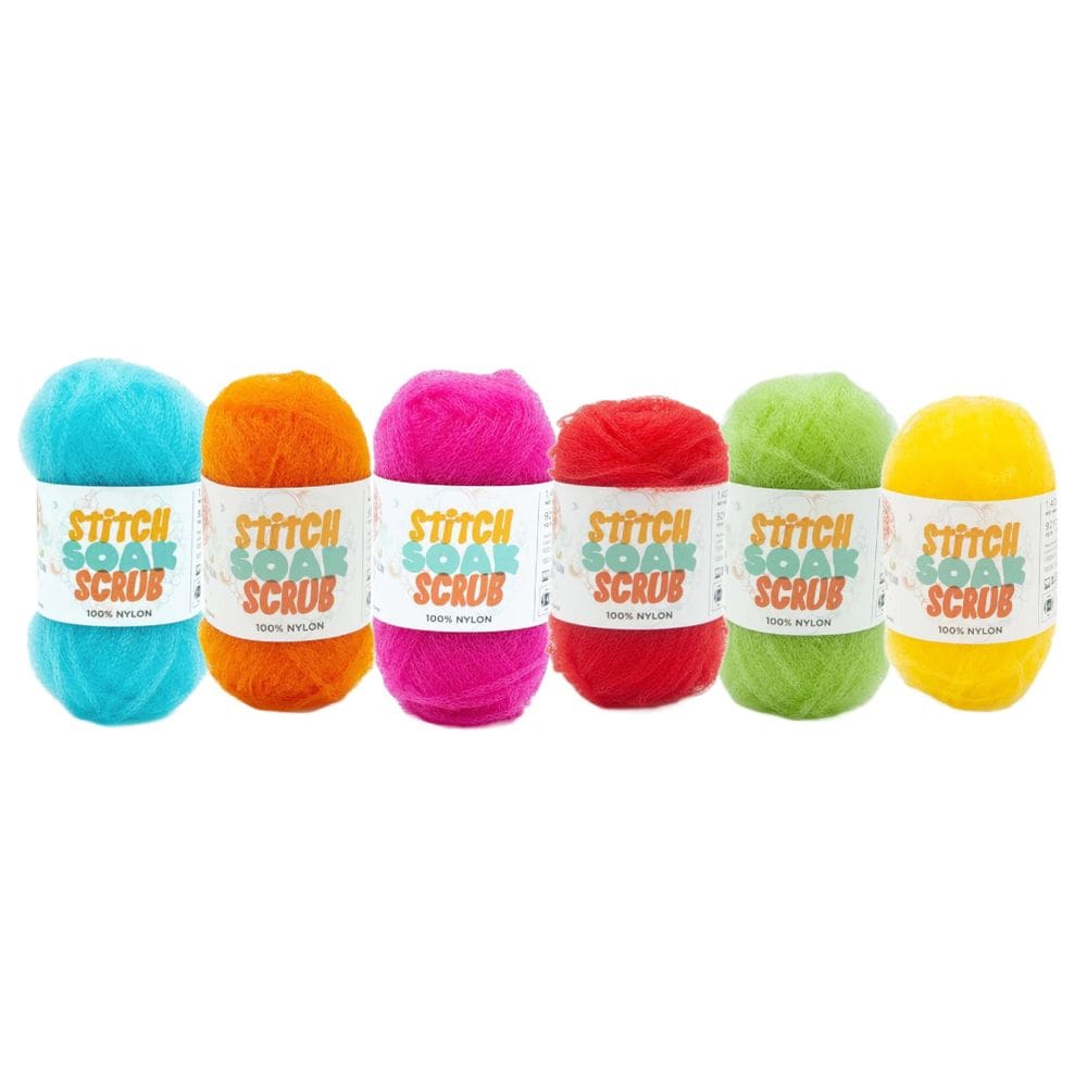 Sortimento de 6 cores Stitch Soak Scrub da marca Yarn Lion