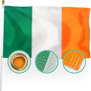 Bandeira: XIFAN Premium Nylon, Irlanda, Irlanda, 3x5 pés, exterior, 210D