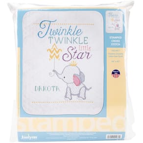 Kit de edredões para bebês em ponto cruz Janlynn Twinkle Twinkle Little Star