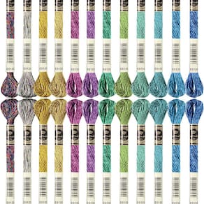 Linha de bordar WILLBOND Metallic Floss, 24 unidades (clássica)