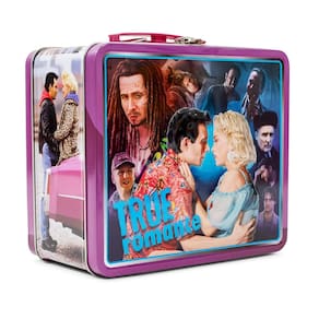 Lancheira True Romance em lata de metal de estilo retrô com alça