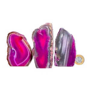 01 Geodo de Ágata Rosa 400 a 450g 7 a 12cm Classe B