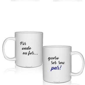 Kit 2 Canecas Brancas - Seu Par - Dia Dos Namorados