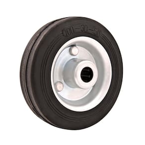 Roda De Borracha 8 Leve 150Kg Eixo Rolamento Rolete 20Mm Nú