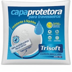 Capa Protetora de Travesseiro Impermeável Percal 200 Fios | Trisoft
