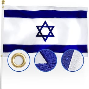 Bandeira XIFAN Israel Israelense de 3 x 5 pés ao ar livre em nylon 210D bordado