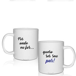 Kit 2 Canecas Brancas - Seu Par - Dia Dos Namorados