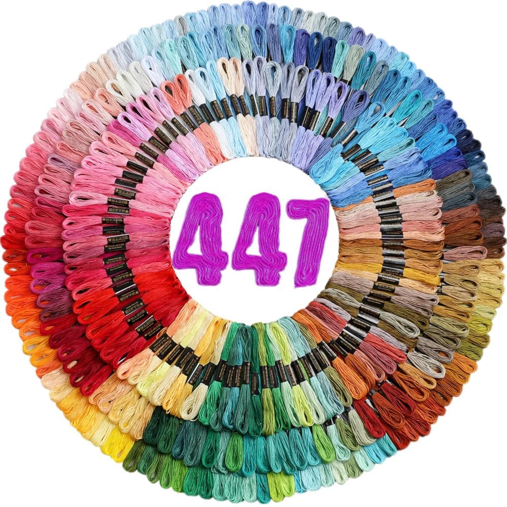 Linha de bordar Athena`s Elements com tema arco-íris 447 cores