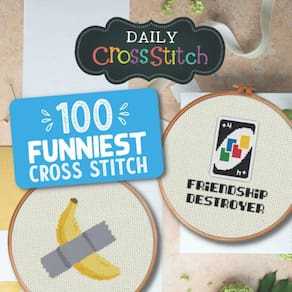 Livro 100 padrões engraçados de ponto cruz contado da Daily Cross