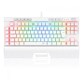 Teclado Mecânico Gamer Redragon Magic-Wand Pro - ABNT2 - RGB - Switch Red - Branco - K587W-RGB-PRO
