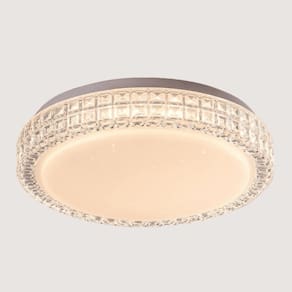 Plafon Redondo de Cristal Acrílico Branco 28cm Led 20W 3 em 1 Bivolt