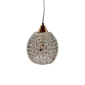 Pendente Cristais Ouro Rose 26cm 2G9 PE-032/2 Mais Luz
