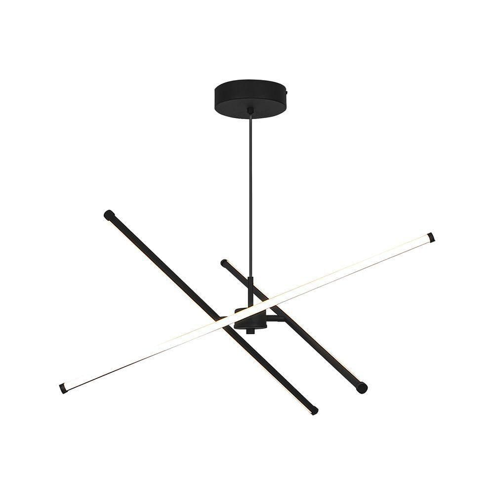Lustre Pendente Taschibra Pole Led Bivolt Preto 6500k Luz Branca 15051092