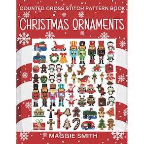 Livro: enfeites de Natal contados com padrões de ponto cruz