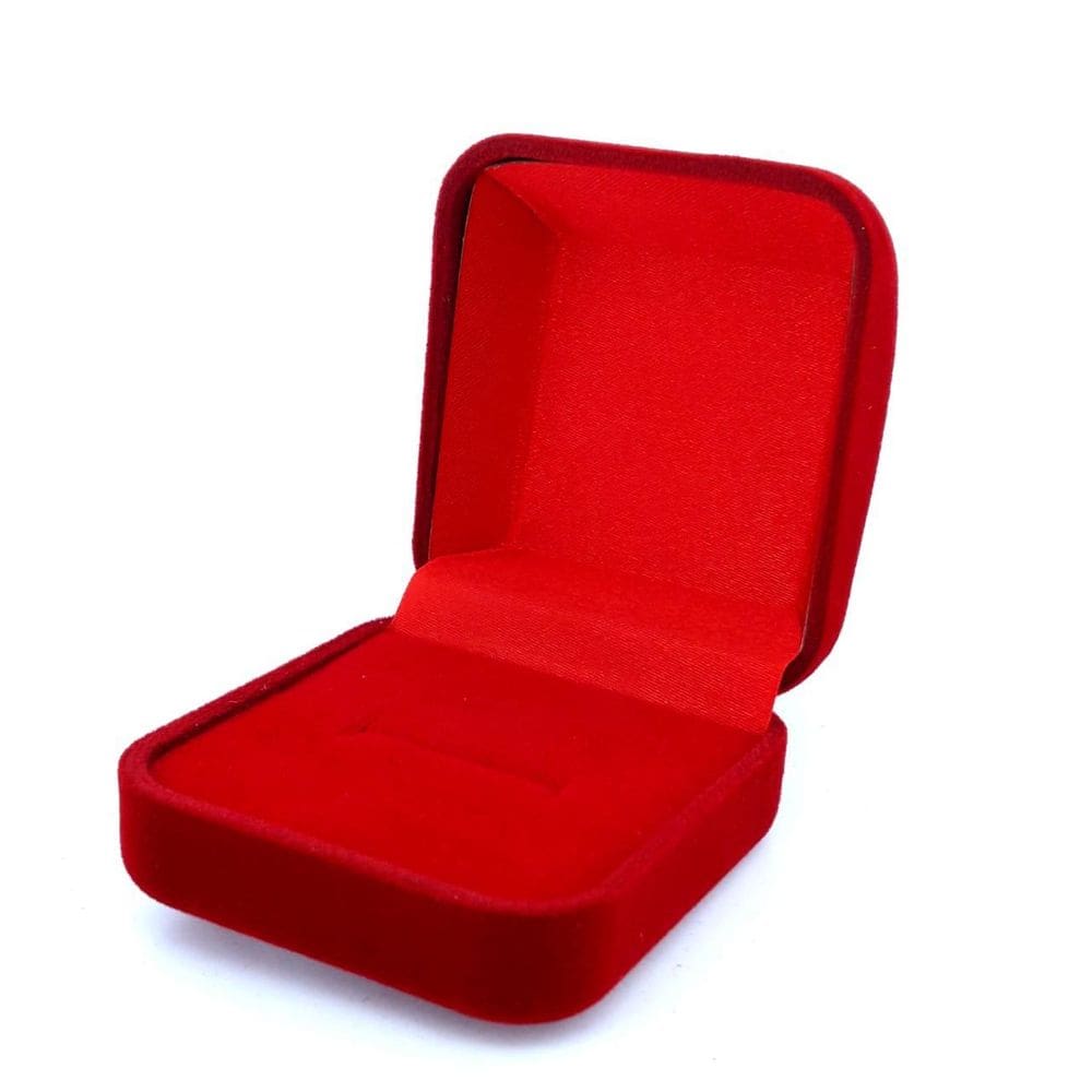 Kit 25 Estojos Caixinhas Veludo Para Anel Vermelho