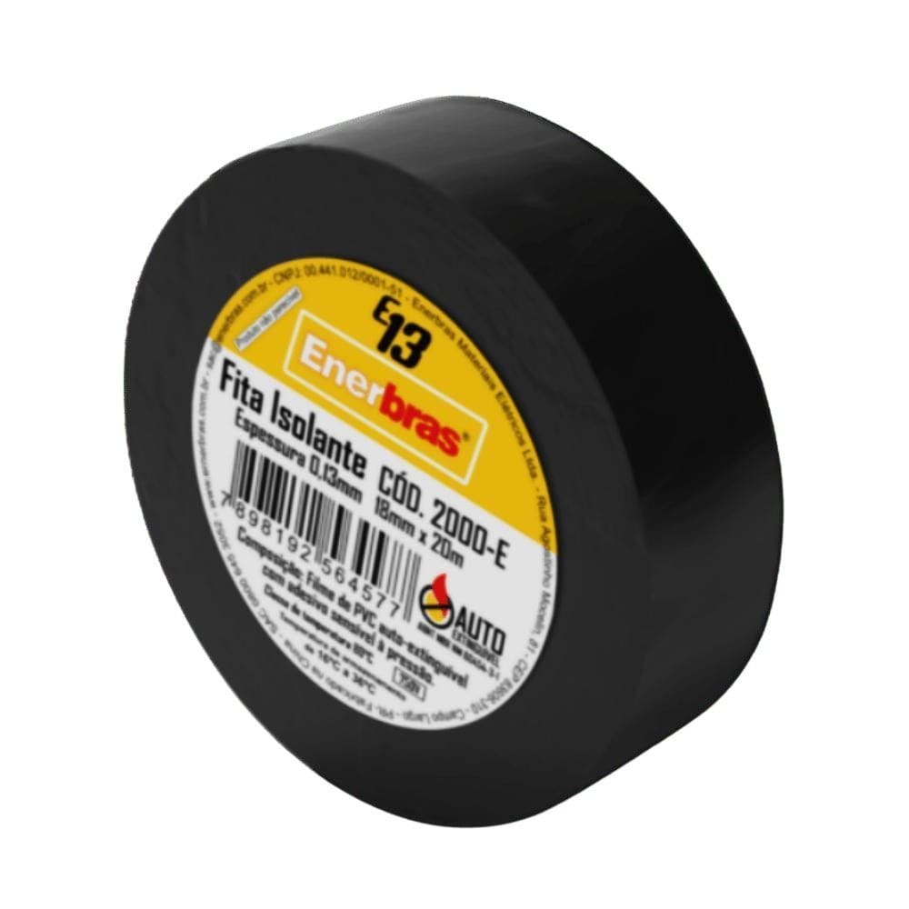Fita Isolante Preta Enerbras 18Mmx20M - 2000-En