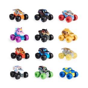 Monster Truck colecionável Mini Mystery, pacote com 12 unidades, escala 1:87