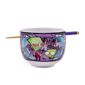Conjunto de louças Ramen Silver Buffalo Invader Zim and GIR