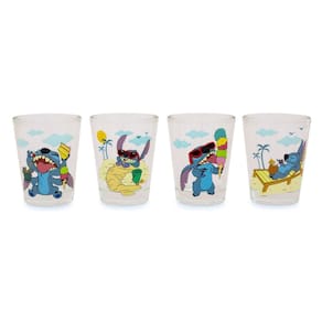 Conjunto de mini copos de vidro Disney Lilo & Stitch 45 ml x4 Silver Buffalo