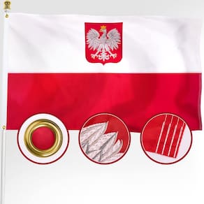 Bandeira: XIFAN Premium Poland Ensign, polonês, 3 x 5 pés, nylon 210D