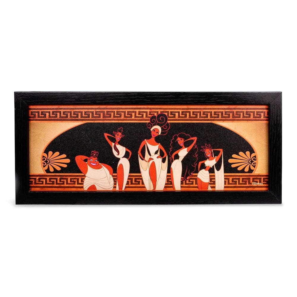Placa pendurada em pose de arte de parede Disney Hercules Muses Pose