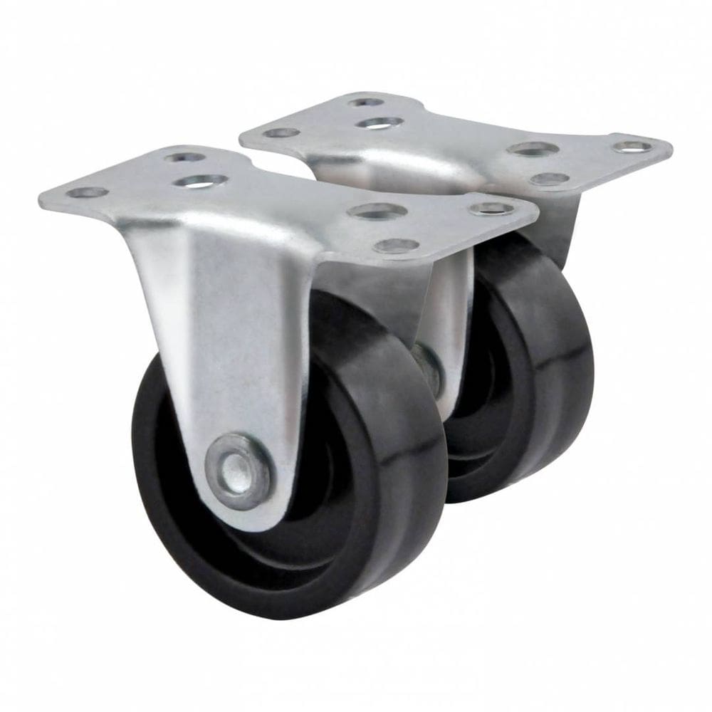 Kit Rodizio Fixo 42mm 2 Peças - Carga 45 Kg - Altura 47mm