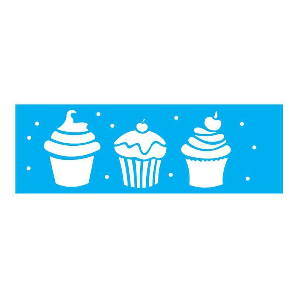 Stencil Tamako Cupcake Bolos - 10X30Cm - Ref 204