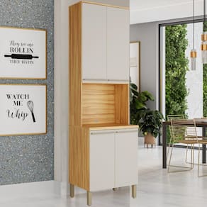 Paneleiro de Cozinha 4 portas Nicho para Micro-Ondas Nápoli Prime 100% MDF
