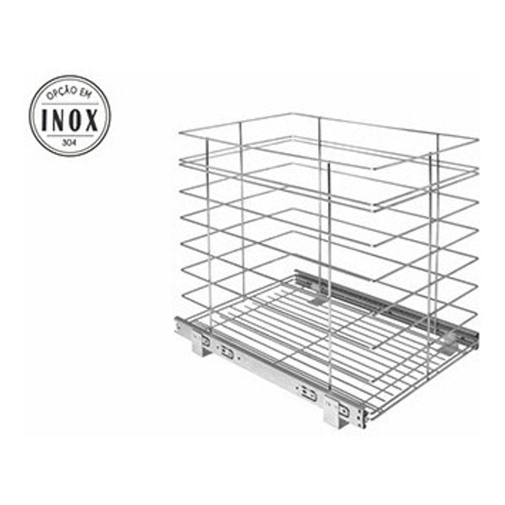 Tulha Deslizante Base Ou Lateral C/trilhos 7245 Aço Inox