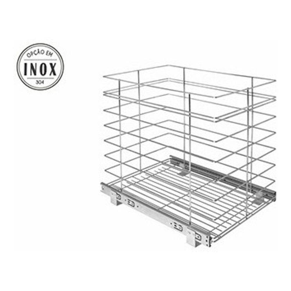 Tulha Deslizante Base Ou Lateral C/trilhos 7246 Aço Inox
