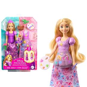 Boneca de moda Mattel Disney Princess Rapunzel com 9 acessos.