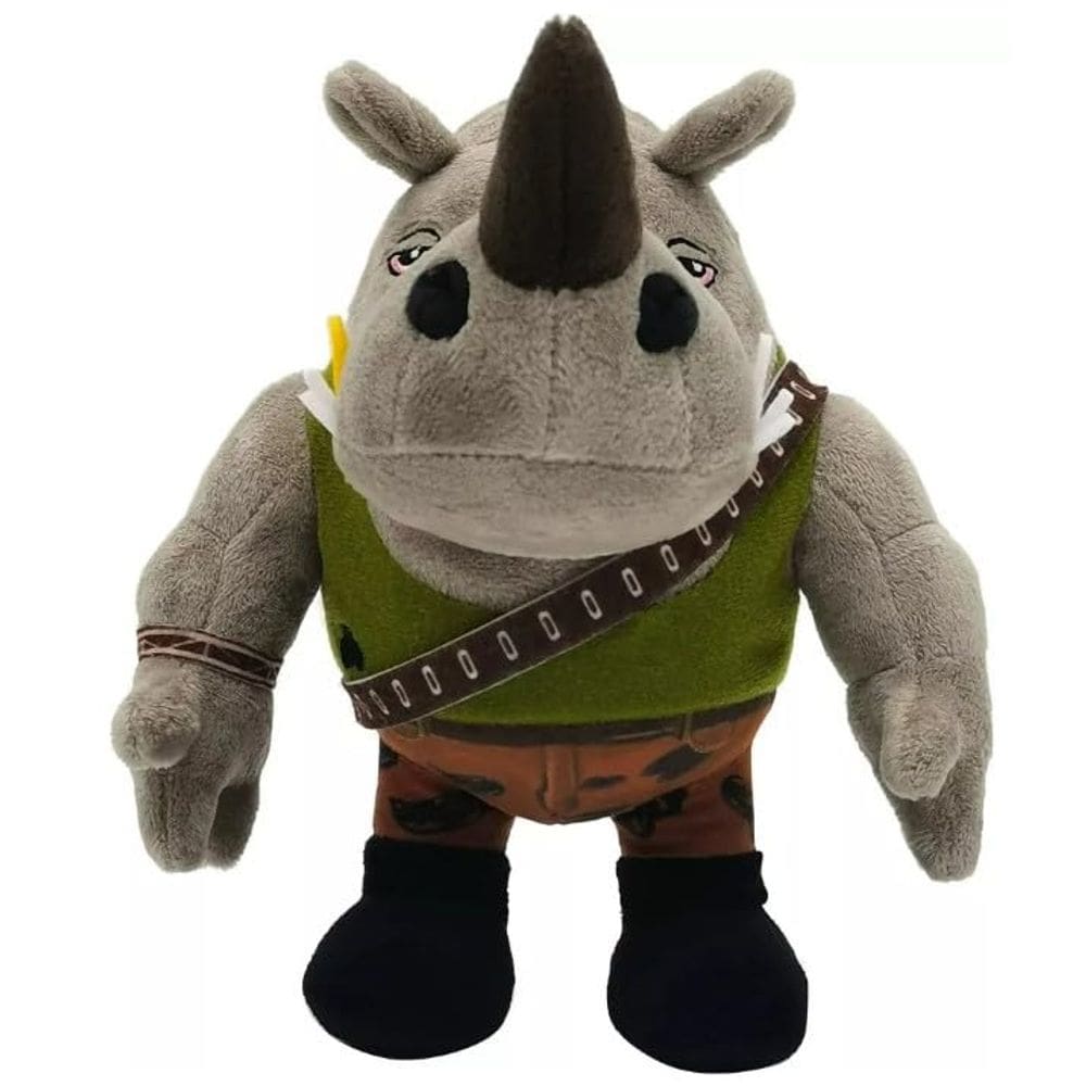 Brinquedo de pelúcia Mattel Ninja Turtles Mutant Mayhem Rocksteady 20cm