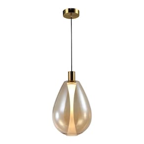 Lustre Pendente Skylight Thunder 4042 G Led Bivolt Dourado / Ambar Sky-4042g