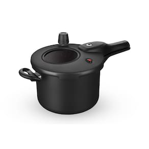 Panela Pressão C/ Visor Fecham Ext 4,5L Indução Preta MTA