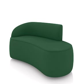 Sofá 2 Lugares Orgânico 140 cm Morgan Veludo Verde D03 - D`Rossi