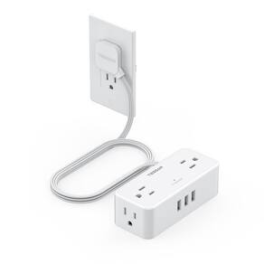 Protetor de sobretensão Power Strip TESSAN 7 em 1 com 4 tomadas, 3 USB