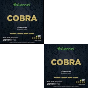 Kit 2 Encordoamento Viola Caipira Giannini Cobra GESVNP Níckel Pesada