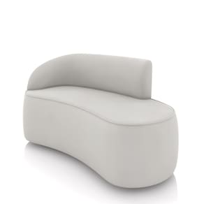 Sofá 2 Lugares Orgânico 140 cm Morgan Veludo Cinza D03 - D`Rossi