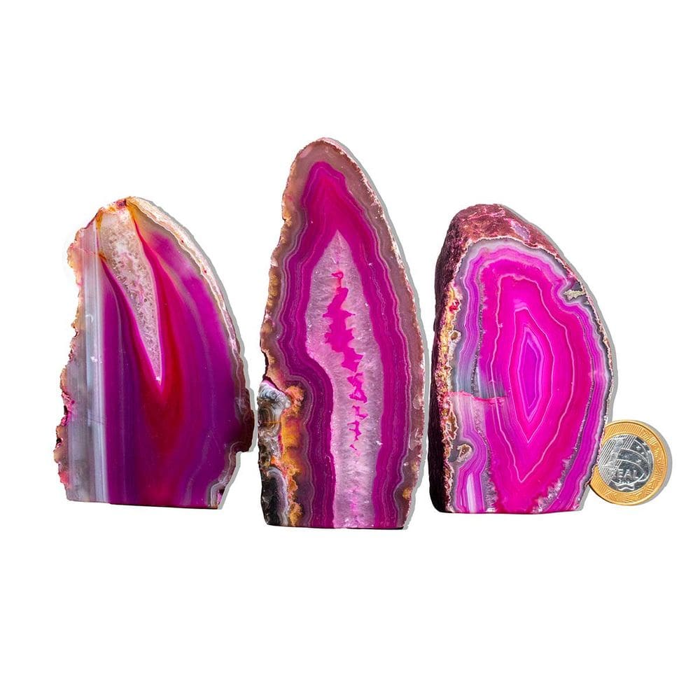 01 Geodo de Ágata Rosa  350 a 400g 7 a 12cm Classe B