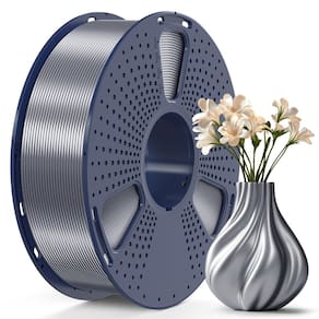 Filamento de impressora 3D SUNLU Silk PLA 1,75 mm 1 KG cinza