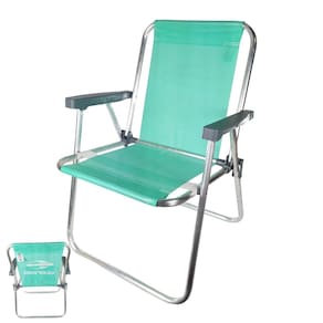 Cadeira de Praia Alta Alumínio Lazy Sannet Verde Mormaii - 023568 Belfix
