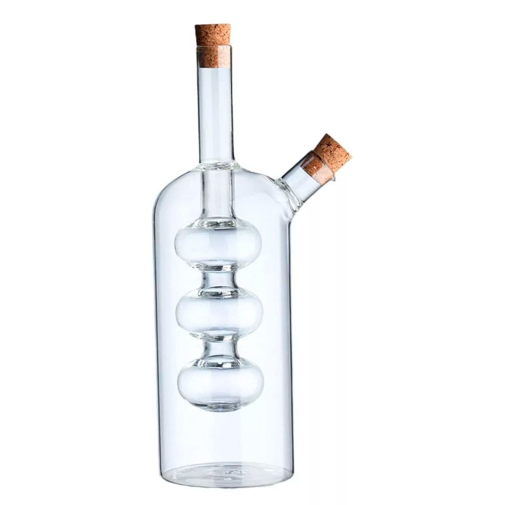 Galheteiro Azeitero e Vinagreiro de Vidro 75ML e 338ML duas Saídas Oil Bottle