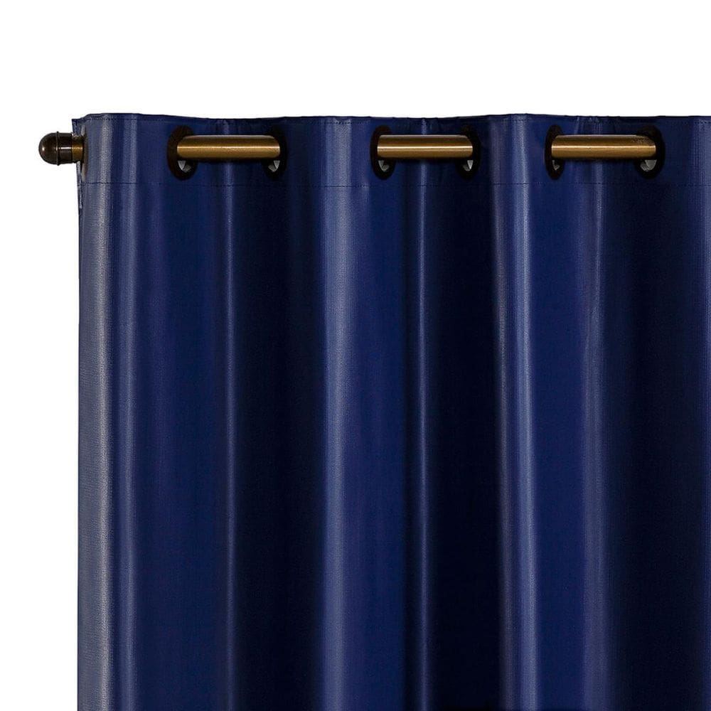 Cortina Folha Blackout Pvc 1,40X1,60 Uma Parte Azul Marinho
