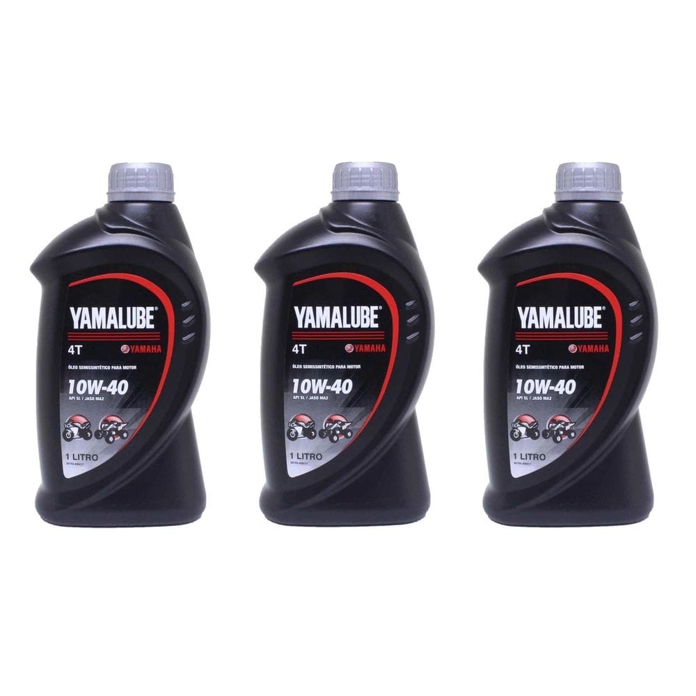 Kit 3 Óleos 10W40 Semi-Sintético Yamalub 4T Mt03 Mt07 Tracer R1 Fz600 Xt1200 R3