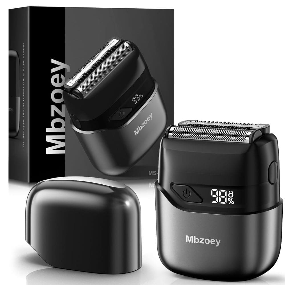 Máquina de barbear elétrica Mbzoey para homens, IPX7 à prova d`água